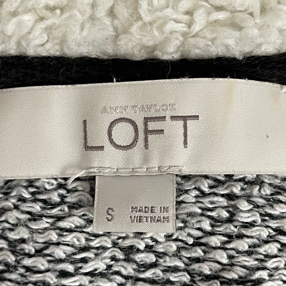 ANN Taylor Loft Open Front Cotton Sweater Vest Excellent Condition Small - Picture 5 of 8